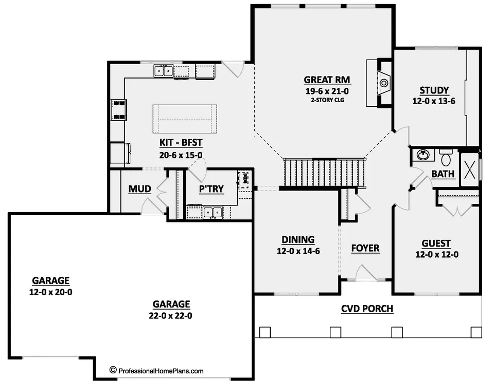The Northwick main level floor plan
